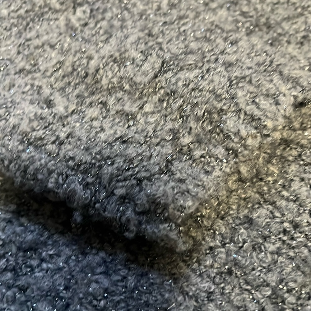 Y2K The limited London Paris New York grey shimmer thread wool blend sweater L - Picture 4 of 6